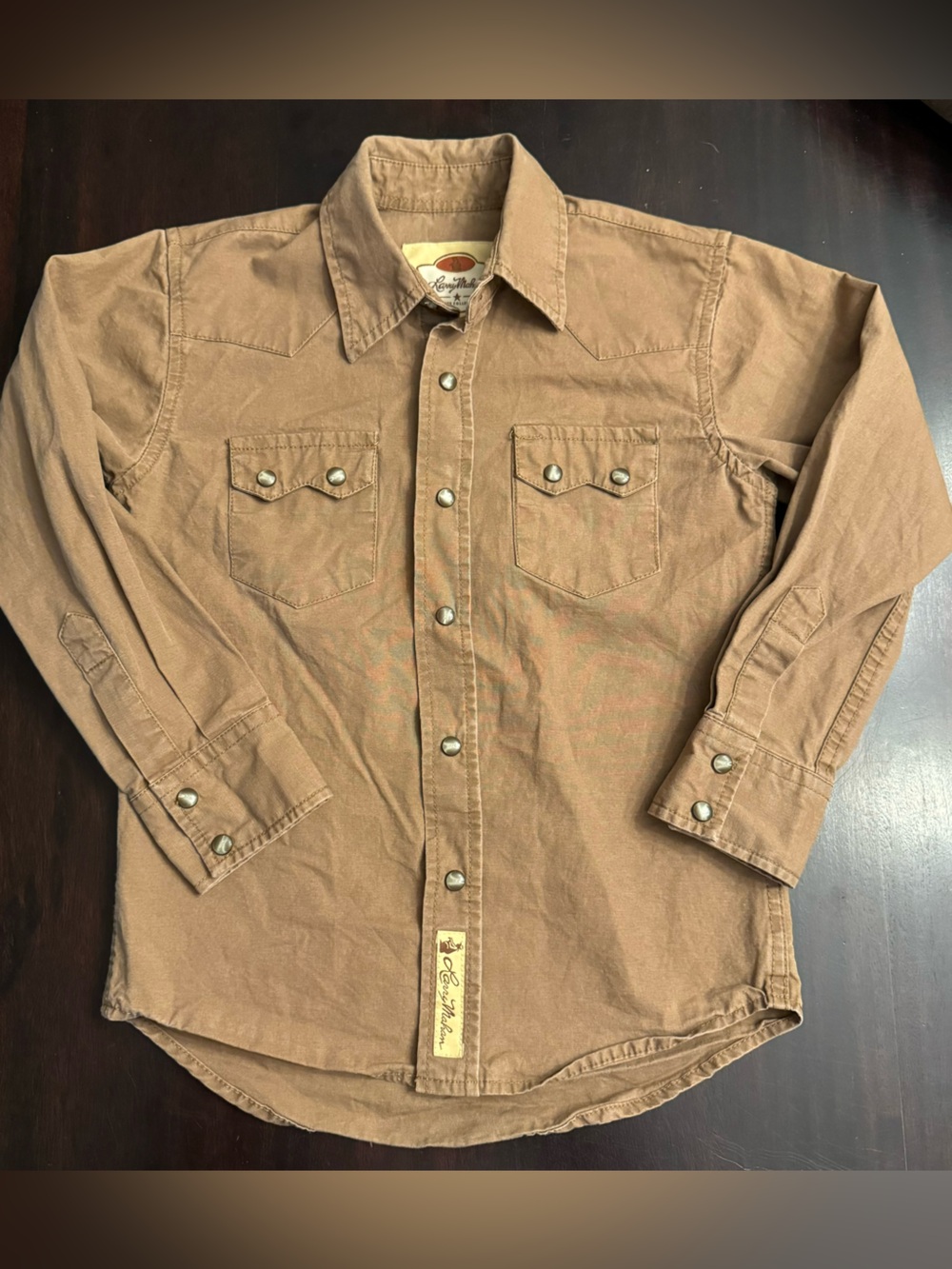 Larry Mahan Western Rodeo Cowboy Snap Closure Shirt Boys Size Small 6-8